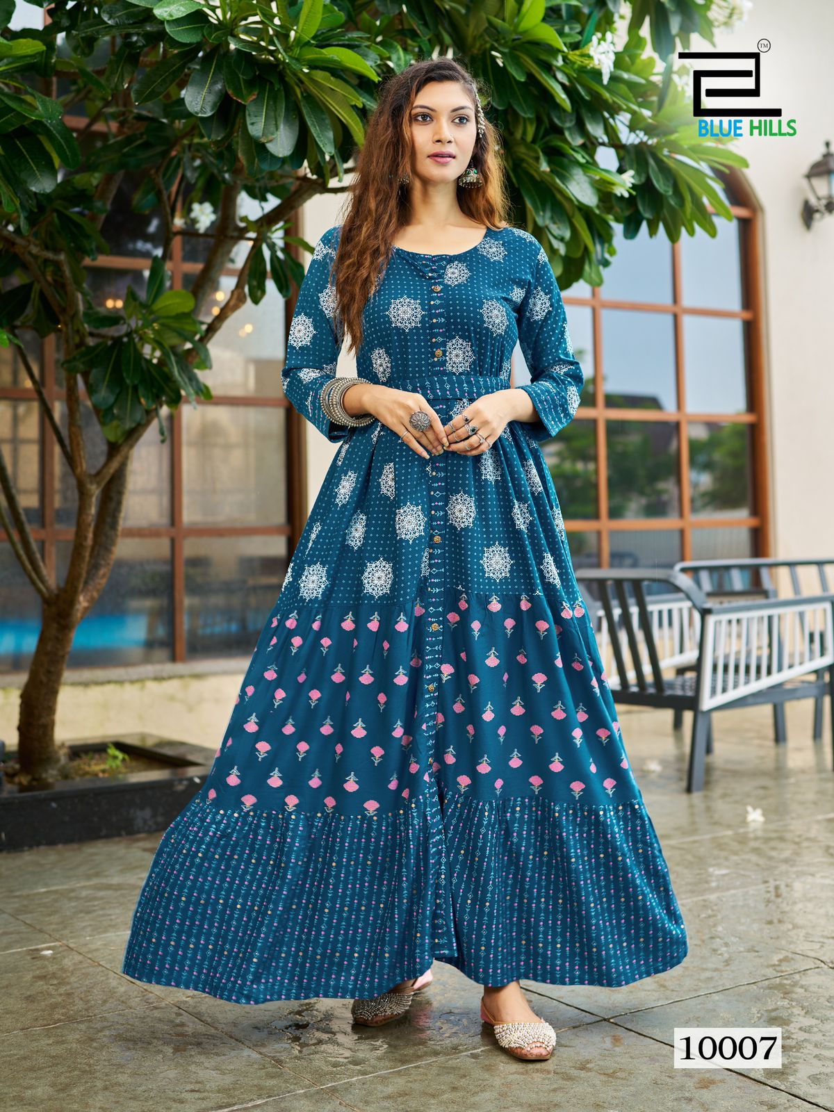 Bournvilla Vol 10 By Blue Hills Rayon Printed Long Kurtis Wholesale Shop In Surat
